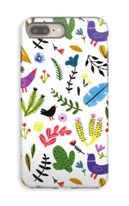 Fugler blant blomster deksel IPhone 8 Plus tough