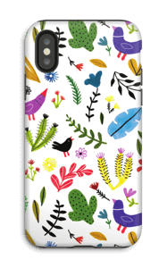 Birds with Flowers case IPhone X tough