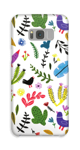 Fugler blant blomster deksel Galaxy S8 Plus