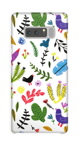 Linnut kukkien keskellä kuoret Galaxy Note8
