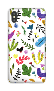Uccelli tra i fiori cover IPhone XS Max