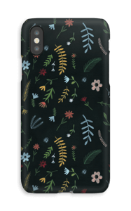 Mørke blomster cover IPhone XS