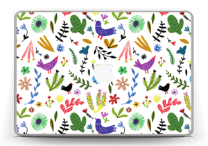 Fugler blant blomster & blader Skin MacBook Pro 13” -2015