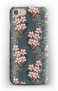 Vaaleanpunaiset kukkaset kuoret IPhone 7