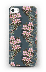 Vaaleanpunaiset kukkaset kuoret IPhone SE