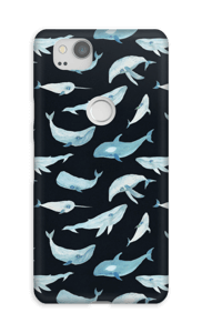 Hvaler i sort hav cover Pixel 2