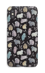 Orsi su sfondo marrone cover IPhone XS
