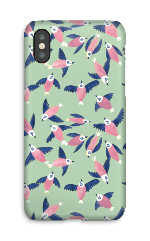 Rosa fugler deksel IPhone X