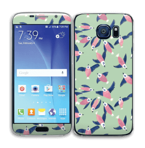Birds in pink Skin Galaxy S6