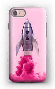 Vaaleanpunainen raketti kuoret IPhone 7 tough