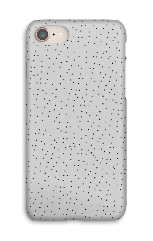 Sorte prikker på gråt cover IPhone 8