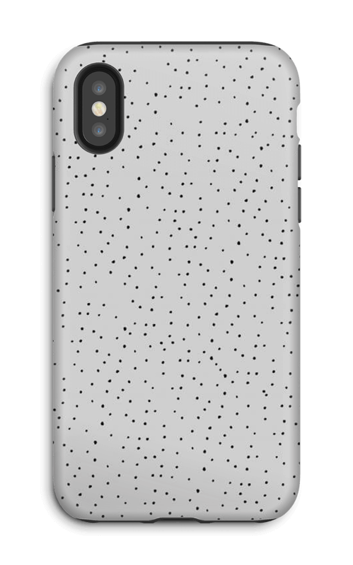 Sorte prikker på gråt cover IPhone X tough