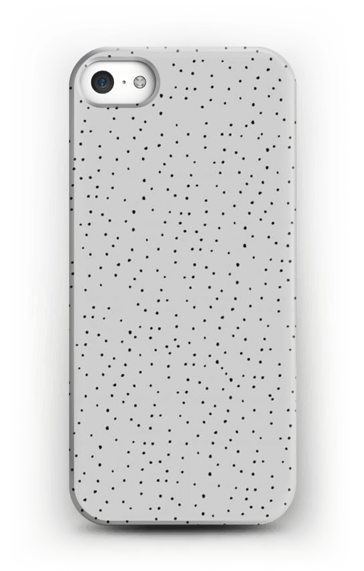 Sorte prikker på gråt cover IPhone SE