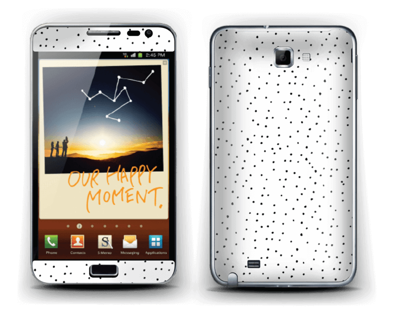 Small dots on white Skin Galaxy Note