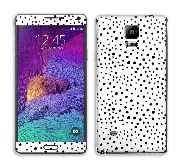 Prikker på hvitt Skin Galaxy Note 4