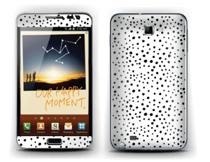 Black dots on white Skin Galaxy Note
