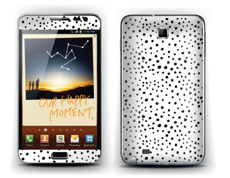 Prikker på hvitt Skin Galaxy Note
