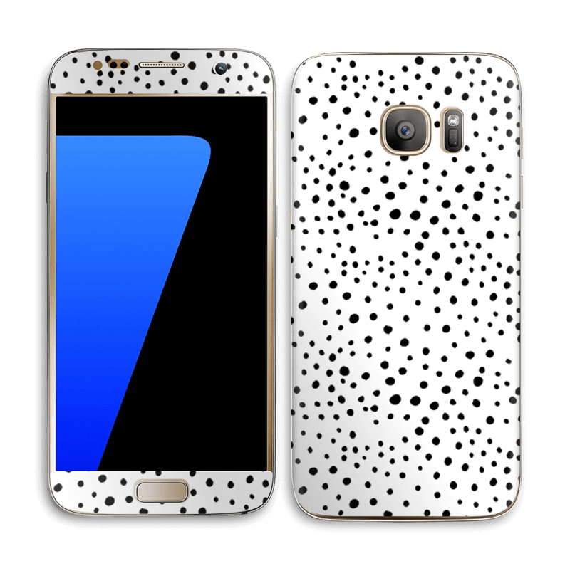 Prikker på hvitt Skin Galaxy S7
