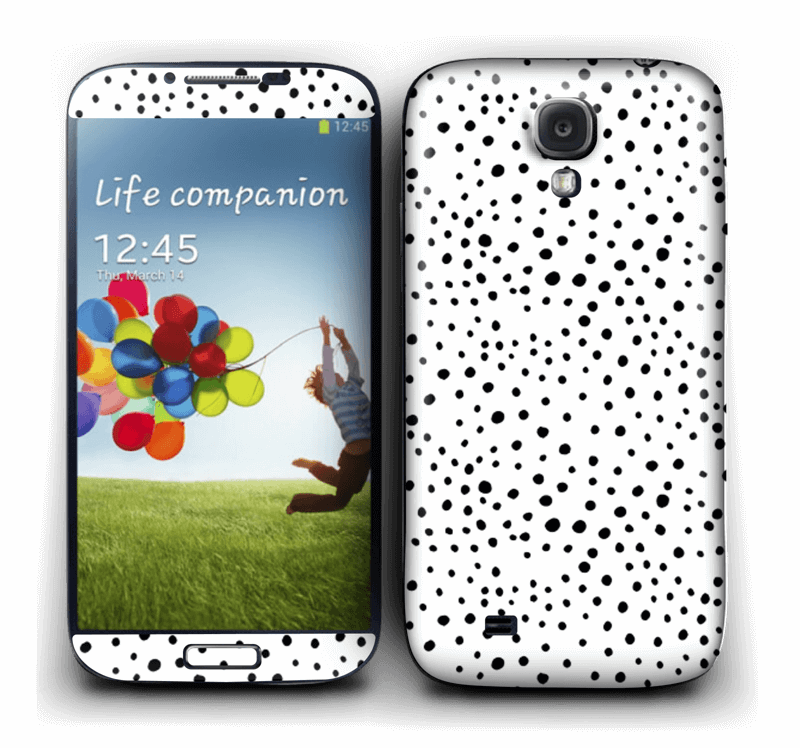 Prikker på hvitt Skin Galaxy S4
