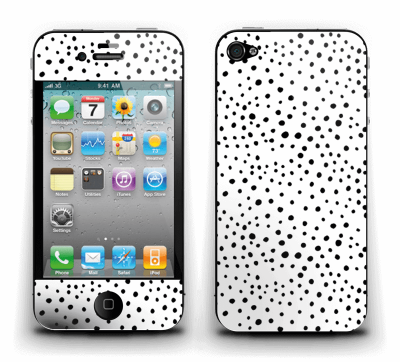 Prikker på hvitt Skin IPhone 4/4s