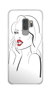 Punaiset huulet kuoret Galaxy S9 Plus