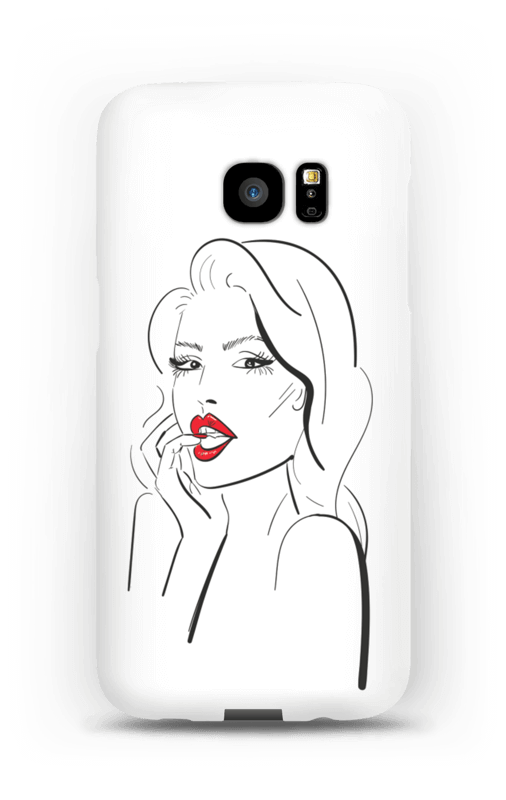 Red lips case Galaxy S7 Edge