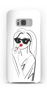 Girl with lipstick case Galaxy S8