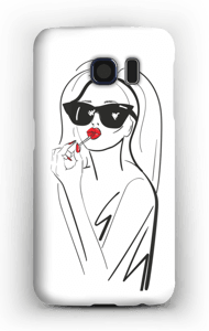 Girl with lipstick case Galaxy S6