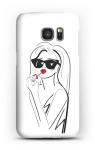Girl with lipstick case Galaxy S7