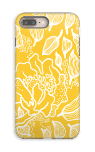Kukkiva keltainen kuoret IPhone 8 Plus tough