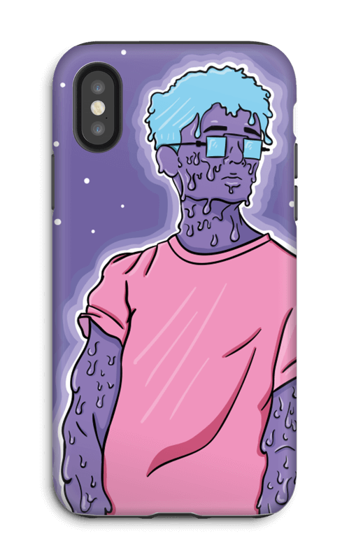 Melting guy blue kuoret IPhone X tough