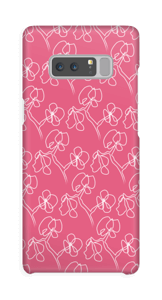 Vaaleanpunaiset kukat kuoret Galaxy Note8