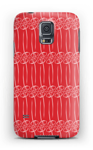 Punaiset kukat kuoret Galaxy S5
