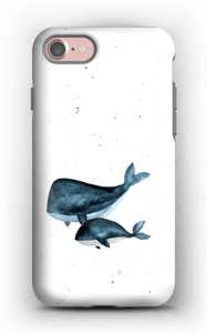 To hvaler deksel IPhone 7 tough