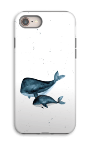 To hvaler deksel IPhone 8 tough