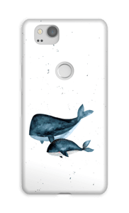 Deux baleines bleues Coque Pixel 2