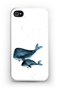 To hvaler deksel IPhone 4/4s