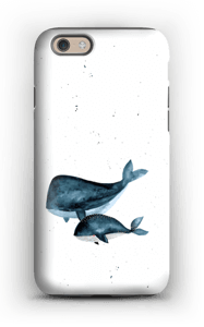 To hvaler deksel IPhone 6 tough