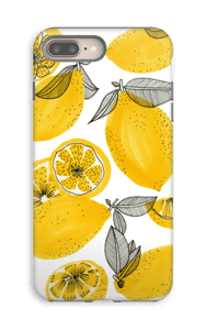 Keltaiset sitruunat kuoret IPhone 8 Plus tough
