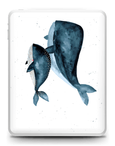 Two Whales  Skin IPad 1