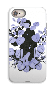 Blå blader deksel IPhone 8 tough