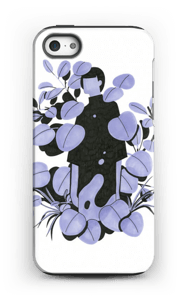 Leaves in purple - blue case IPhone 5/5s tough