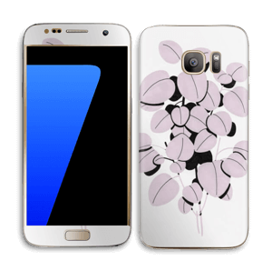 Leaves in pink Skin Galaxy S7