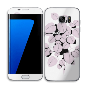 Dusty pink leaves Skin Galaxy S7 Edge