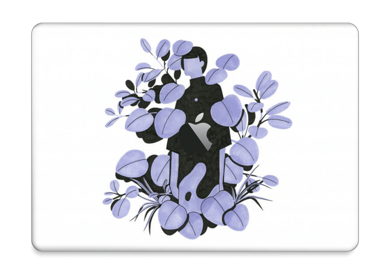 Blålilla blad Skin MacBook Pro 13” 2016-