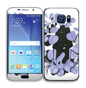 Purple blue leaves Skin Galaxy S6