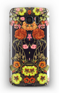 Organge blomster deksel Galaxy S6