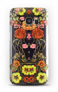 Organge blomster deksel Galaxy S7