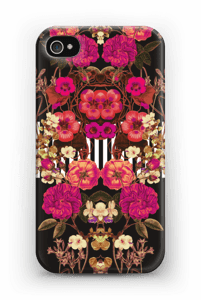 Rosa blomsterkors deksel IPhone 4/4s