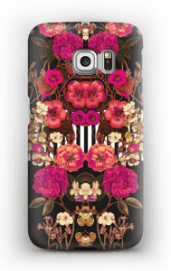 Rosa blomsterkors deksel Galaxy S6 Edge